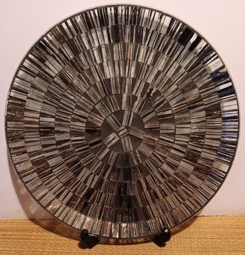 Vintage round mosaic - mosaic, plate