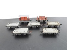 OO Gauge Tri-ang Mixed Freight wagons x7 R18 Cable drum flats MK2B coupling