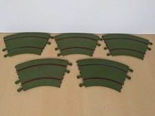 Vintage Scalextric Green Track C151 Standard Curves/Corners x 5 
