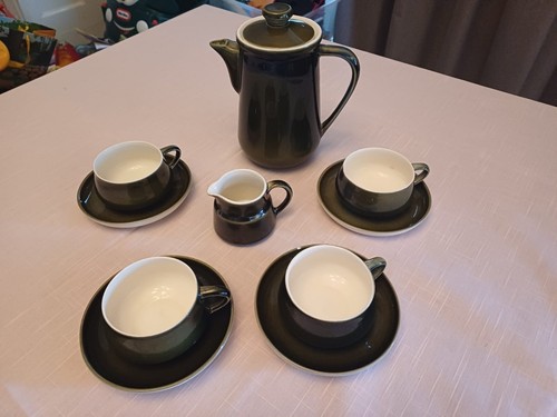 Honiton pottery set green - set,
