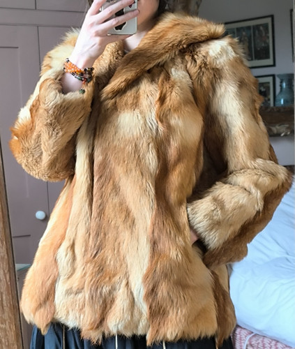 Natural vintage real fox - natural,