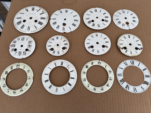 Vintage enamel mantel clock - vintage,