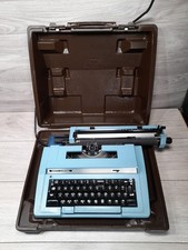 Vintage 1980’s Blue Smith Corona S301 Electric Typewriter Powers On But Faulty