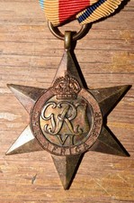 The Africa Star, WW2 British campaign medal, full size with short ribbon