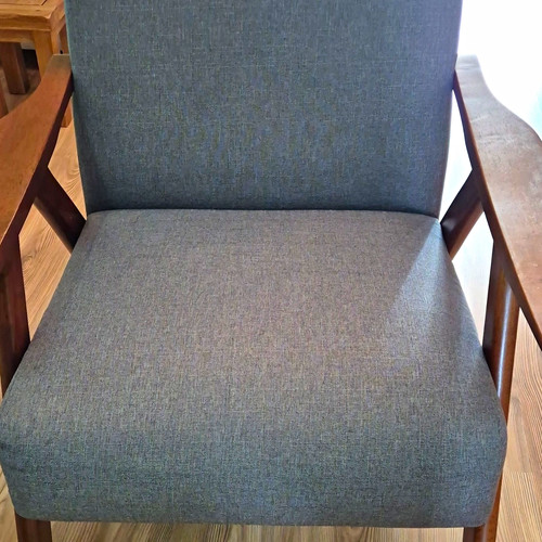 Grey upholstered wooden - upholstered,