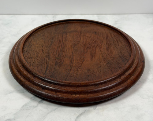 Vintage round wooden - round, display