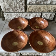 Woven Snack Salad Round Wooden