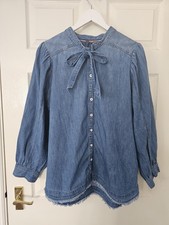 Pilcro Denim Shirt Tie Neck