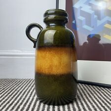 West German Jug 413-26 Green Yellow Fat Lava Vintage MCM Scheurich Pottery