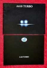 RENAULT A610 TURBO 1992 UK Prestige Sales Brochure Set Alpine
