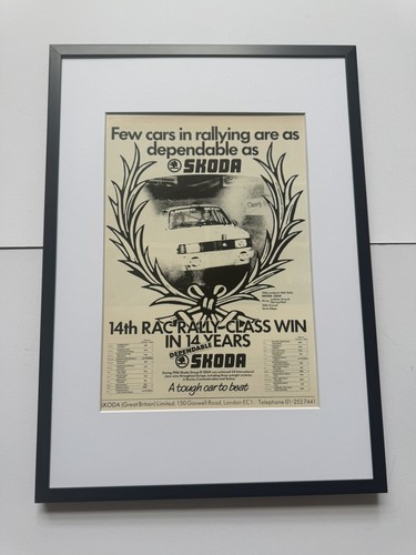 Framed original 1987 skoda - skoda, 130