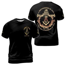 Customize Name Number Lodge Masonic Freemasonary 3D T-shirt