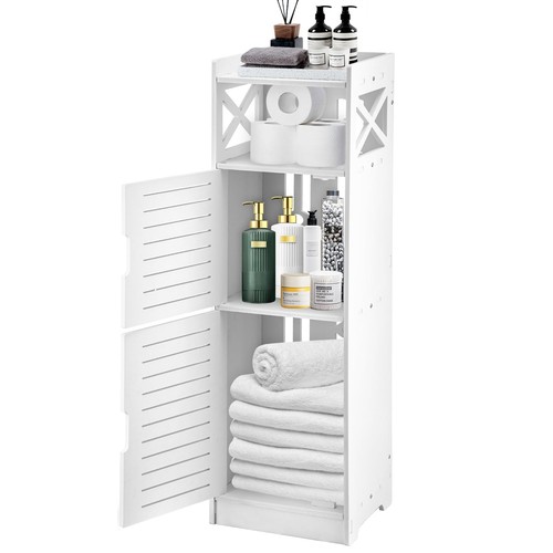 White bathroom storage - white,bathroom,