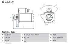 Bosch Starter For Alfa Romeo