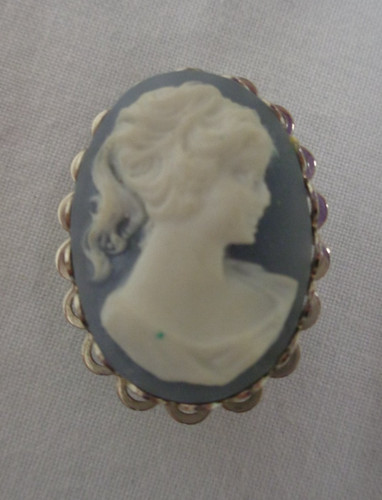 Vintage cameo blue white - vintage, &