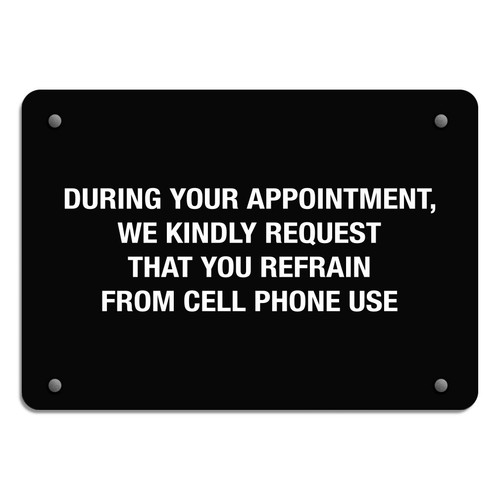 Horizontal metal sign during - metal,
