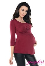 Purpless Maternity 2in1 Pregnancy and Nursing Wrap Front Style Top Tunic 7049