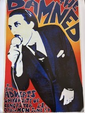 The Adverts & The Damned Punk Tour Poster in Excellent Condition
