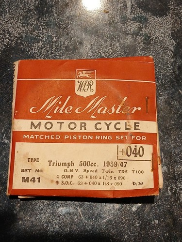 Wellworthy 040 piston ring - +0.040",