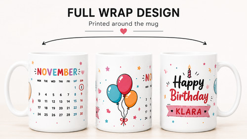 Personalised birthday calendar - personalised,