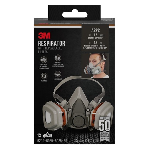 Respirator with replaceable - with,