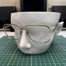 Gold Masunaga Glasses Koki DX 1010 TS Metal Browline Frame Made In Japan