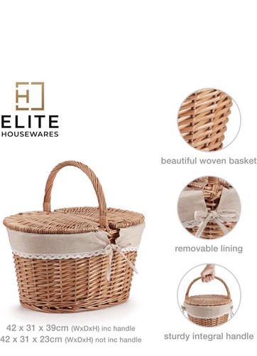 Oval natural willow wicker - natural,