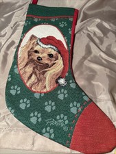 Yorkie Christmas Stocking Tapestry Linda Picken NEXT  BUSINESS DAY SHIPPING 