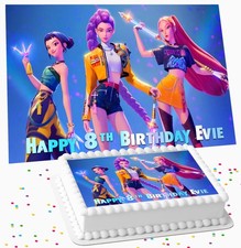 CUSTOM POP DEMON BIRTHDAY PERSONALISED ICING EDIBLE COSTCO CAKE TOPPER GC-466