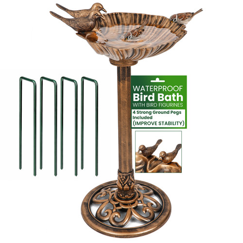 Bird bath with ground - with, pegs