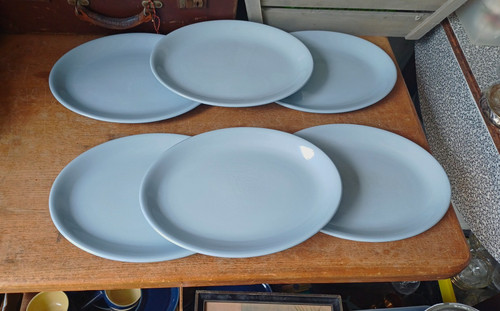Vintage large blue oval - 6,