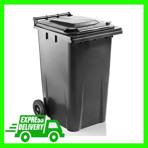 Grey wheelie bin 240l - wheelie, large