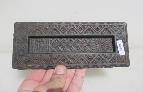 Victorian iron letterbox - iron,