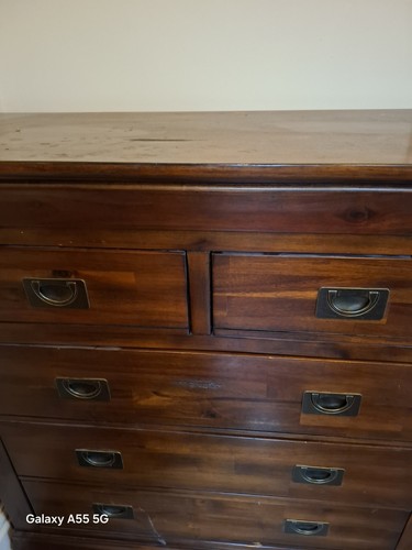 Dark wood drawer - 8-drawer, chest
