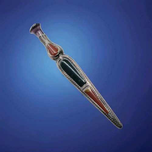 Solid silver scottish agate - solid,