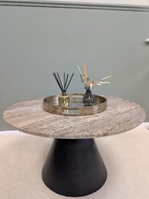 Clifton Black and Dark Travertine Coffee Table Large RRP £550