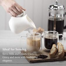 Small & Large Fine Porcelain White Milk Cream Jug - 125ml & 250ml