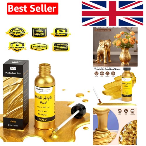 Gold leaf paint 2oz 60ml - -, 2oz/60ml
