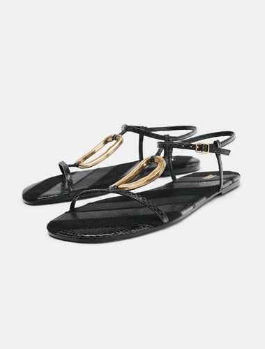 Zara flat sandals - zara,