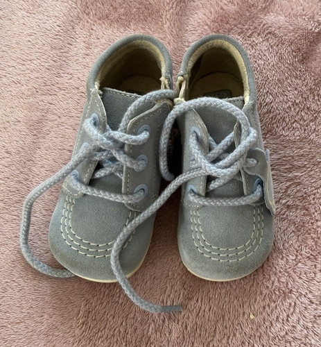 Kickers blue suede - kickers, lace-up