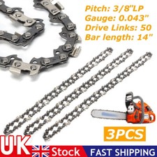 3x 14" Inch Chainsaw Chain Blade 3/8" .043 Gauge 50 DL For Stihl 017 MS170 MS171