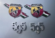 GENUINE OEM FIAT 500 ABARTH 595 REAR QUARTER BADGES FOR TURISMO COMPETIZIONE ETC