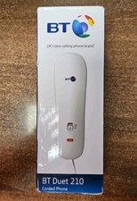 BT Landline Telephone Duet 210 White Wall Mountable Hearing Aid Compatible Boxed