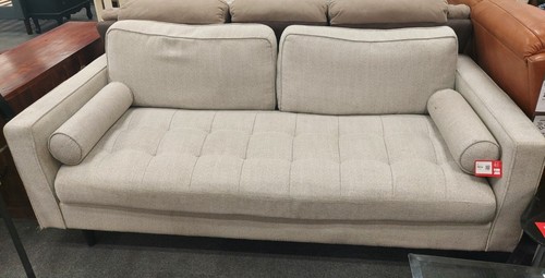 Dunelm light grey seater - grey, 3