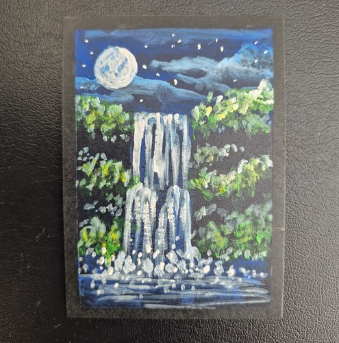 Original aceo forest waterfall - aceo,