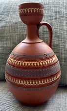 Antique Victorian Terracotta Jug Ridgeways Before Works Pompeii Pattern
