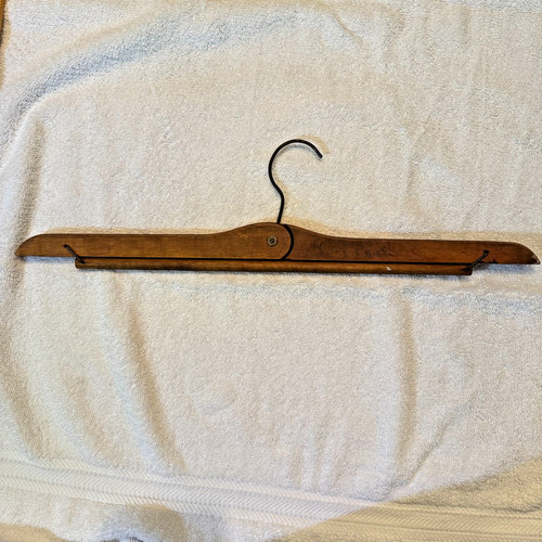 Wooden folding suit hanger - wooden,