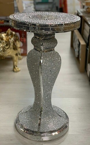 Silver venetian mirrored table - silver,