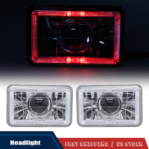 4x6 inch clear - red, led
