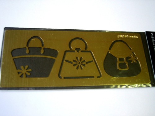 Brass stencil handbag - stencil, --